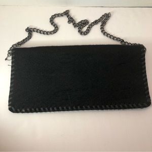 Chico’s Faux Suede Leather Envelope  Convertible Clutch Bag